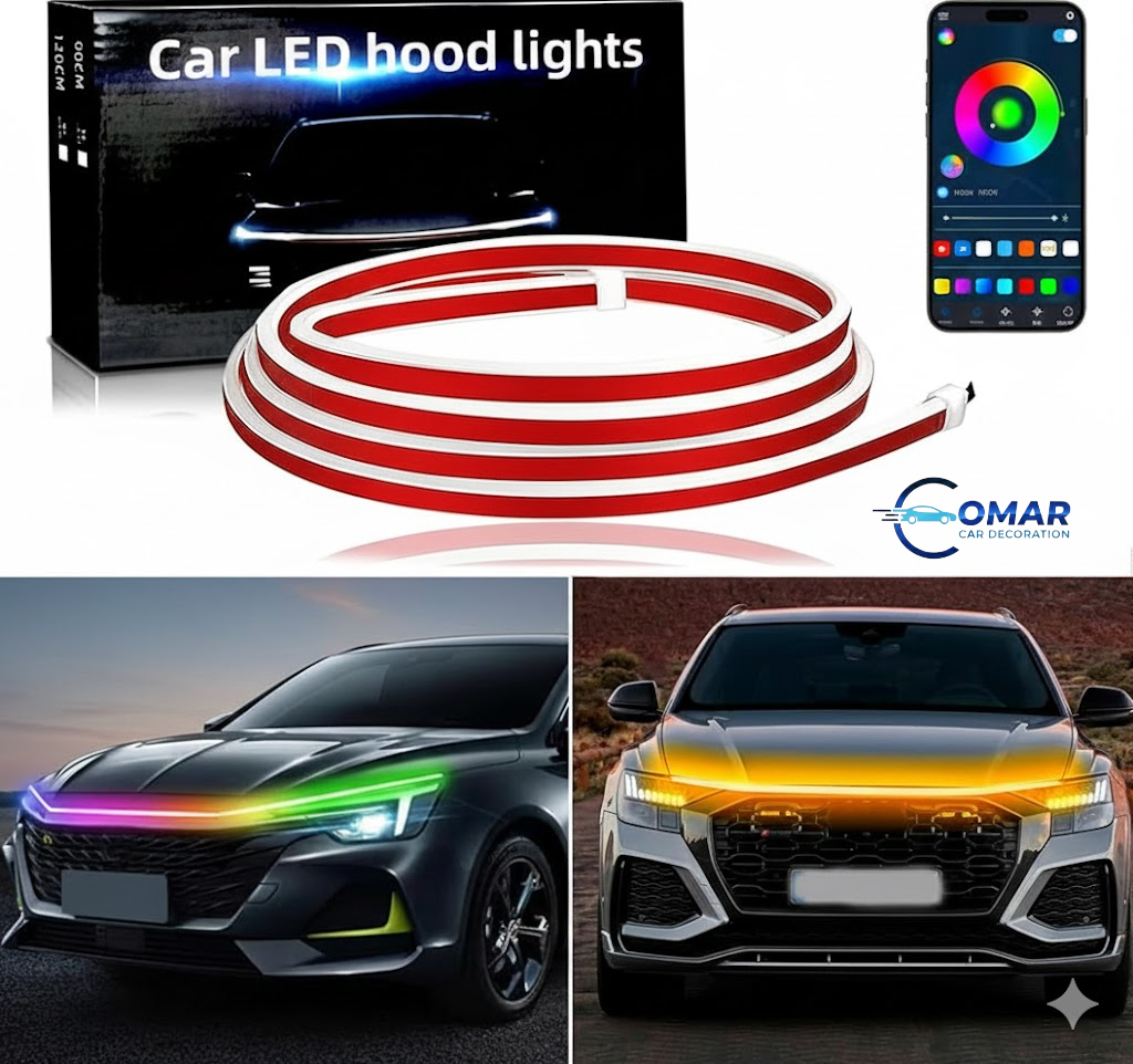 Car Hood Light Strip – স্টাইলিশ LED Look for Your Car App Control