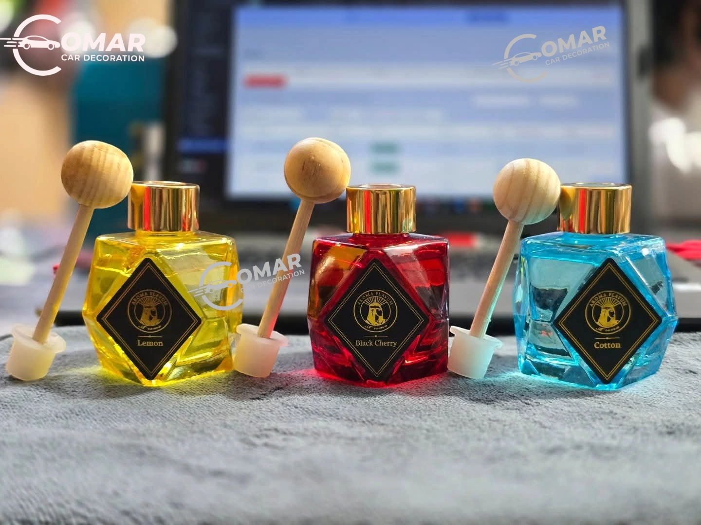 Aroma Flavum Premium Woodball Car Perfume - Made in Korea