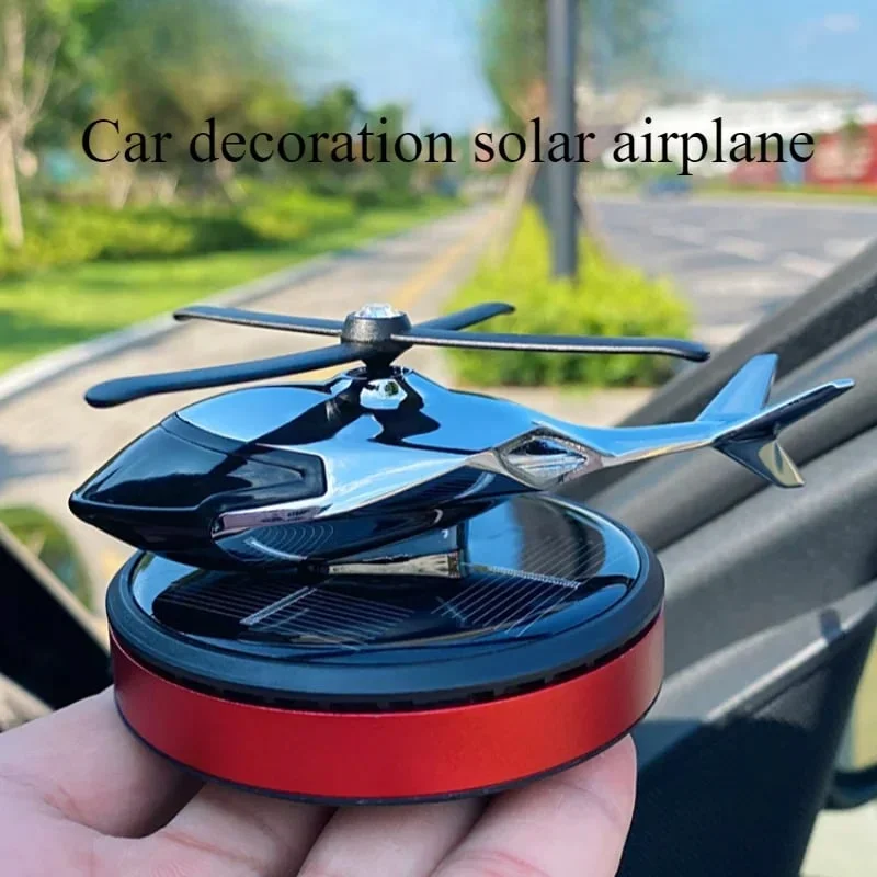 Solar Powered Rotating Helicopter Car Air Freshener & Dashboard Decor