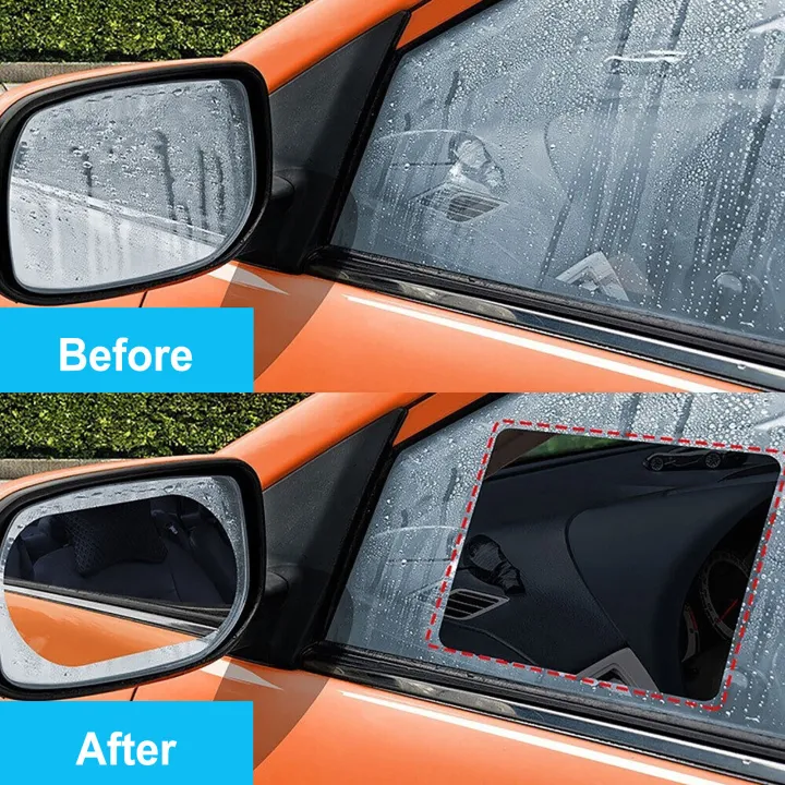 Premium 4-in-1 Car Rearview & Side Window Protection Kit (Rainproof | Anti-Fog | Anti-Glare | Nano-Technology)