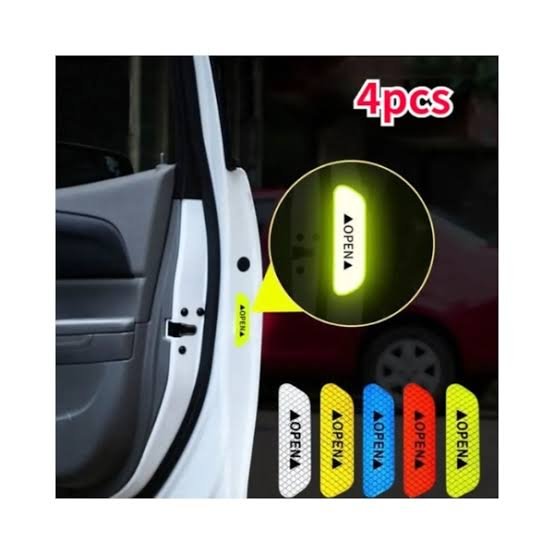 4PCS Reflective Open Prompt Stickers for Car Door
