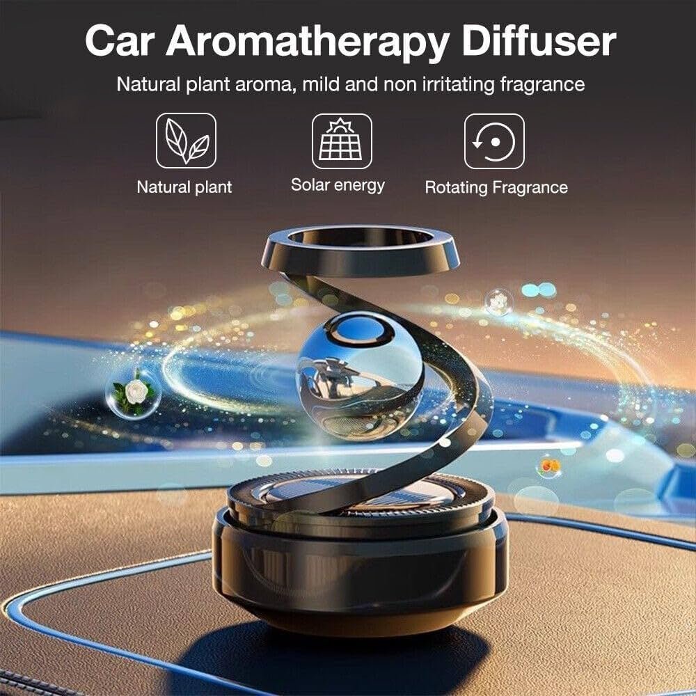 Solar Magnetic Suspension Rotating Car Perfume
