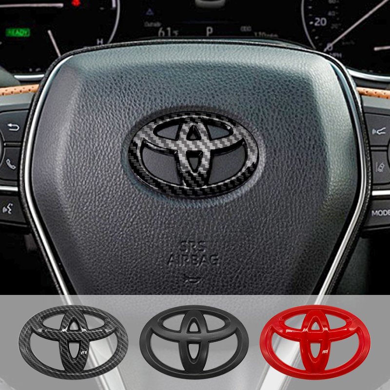 Toyota Steering Wheel Carbon Fiber Logo Sticker